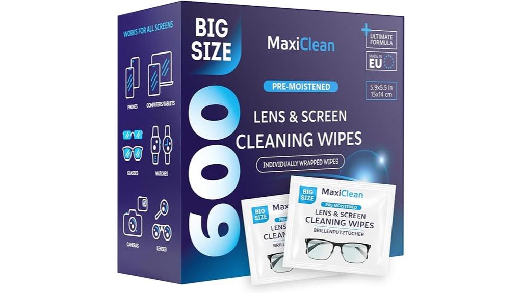 pre moistened lens cleaning wipes