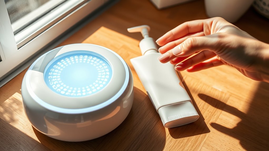 reapply sunscreen and blue light