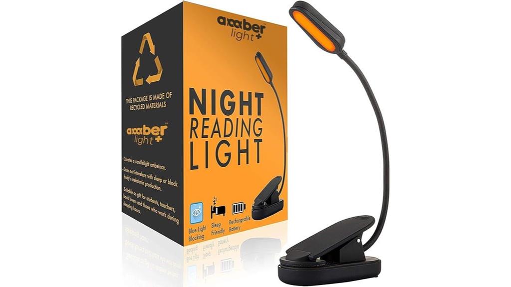 rechargeable amber book light