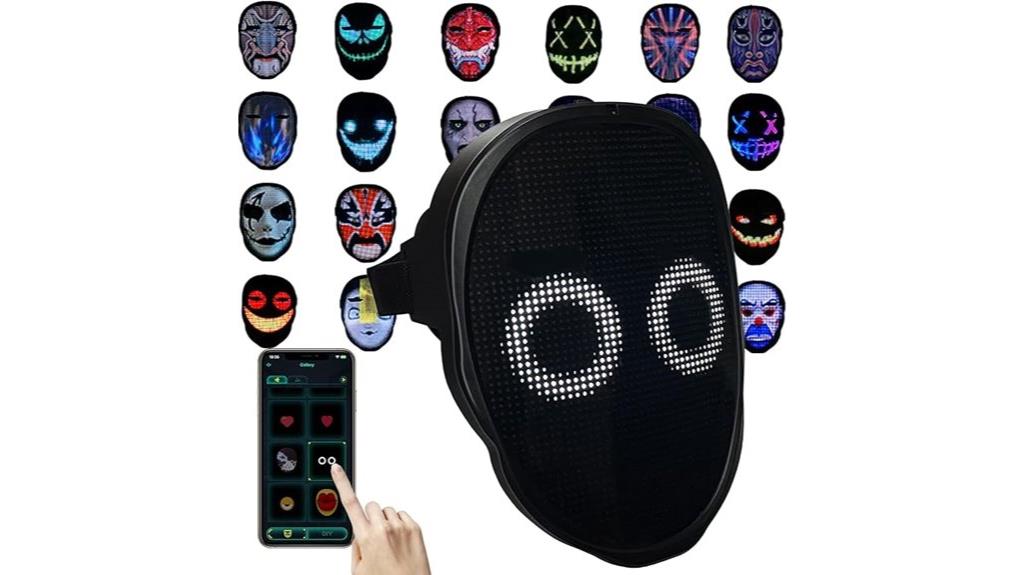 rechargeable bluetooth led mask