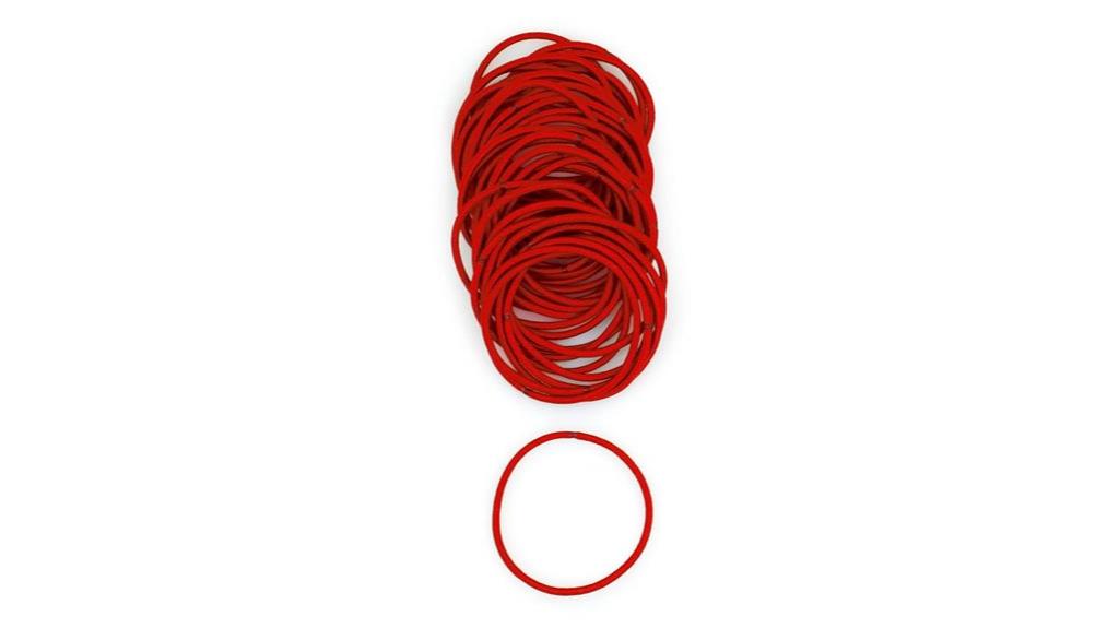 red 2mm hair elastics