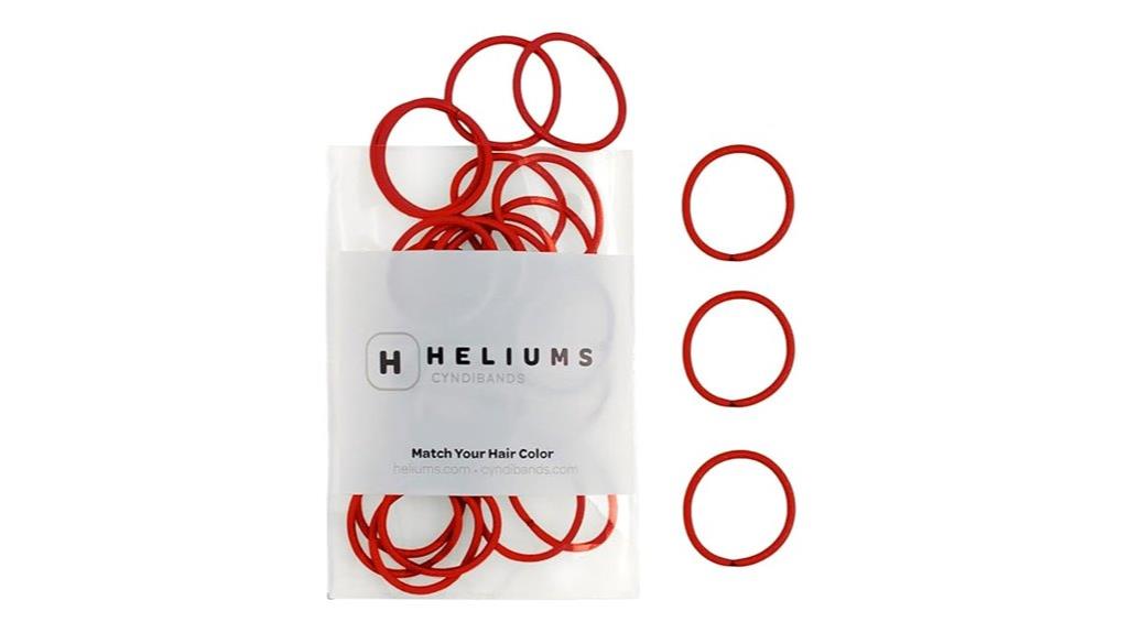 red helium hair ties