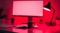 red light desk lamps for sad