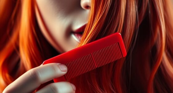 red light hair comb styles