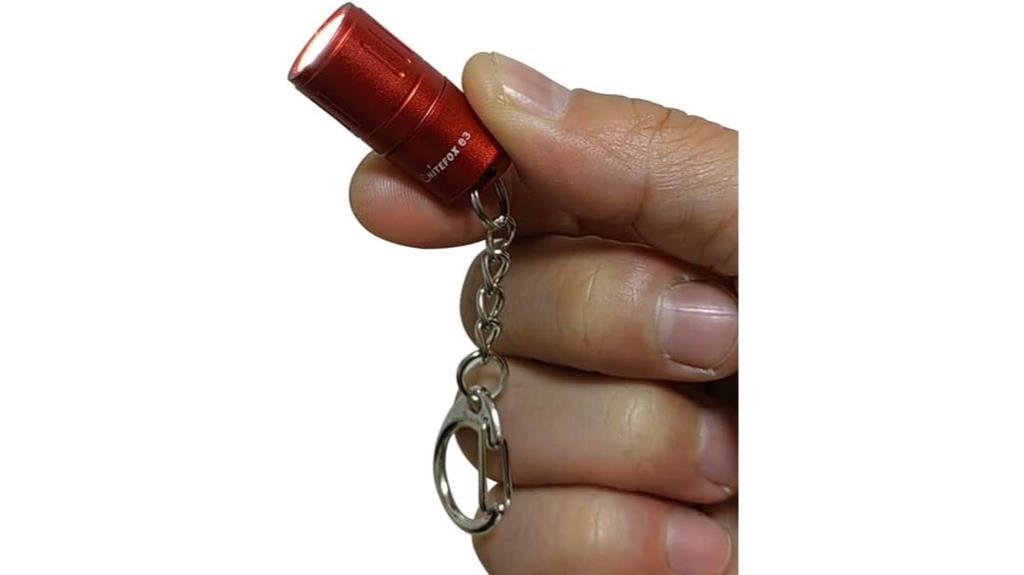 red mini bright keychain