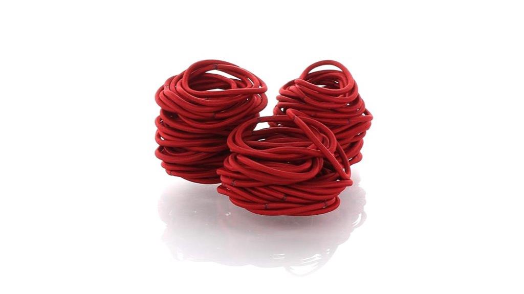 red professional hair elastics