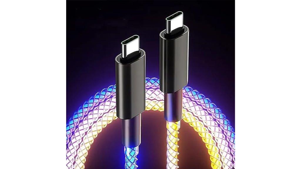 rgb led charging cable