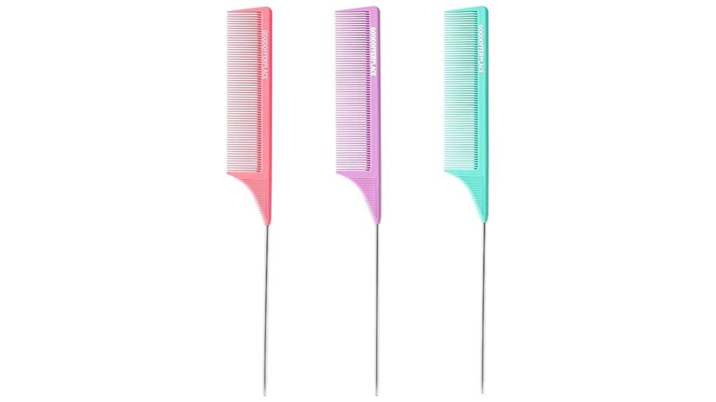 set of three rat tail combs