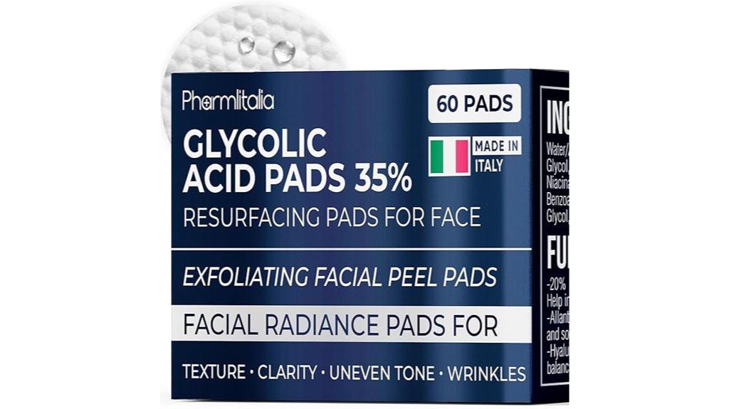 skin exfoliating treatment pads