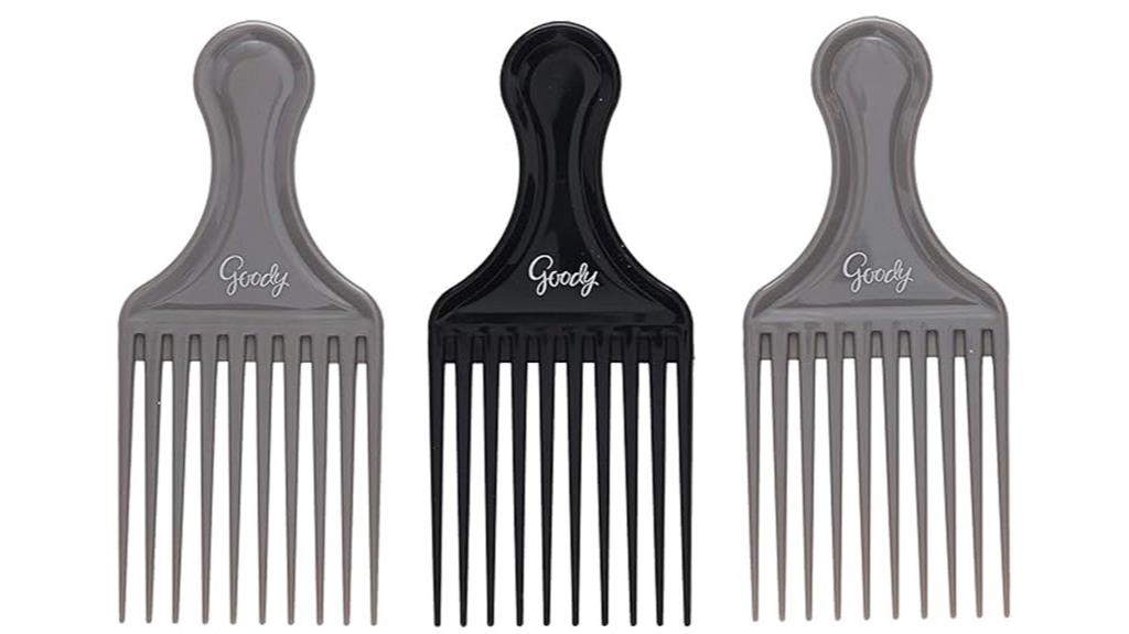 three assorted color picks