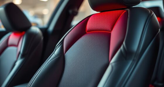 top car seat red cushions