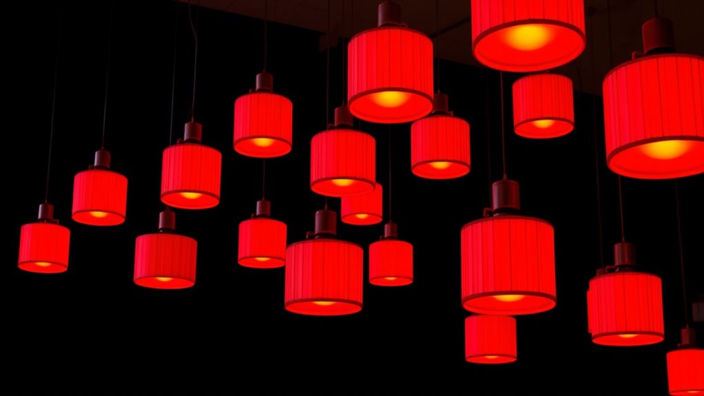 top hanging red light panels