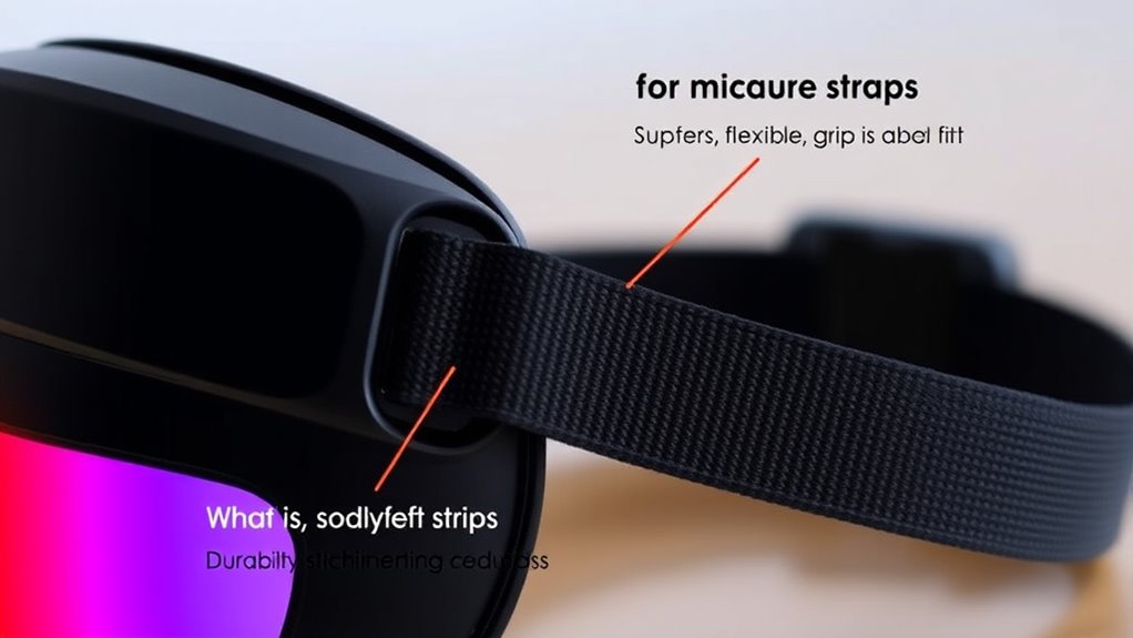 top led mask strap options