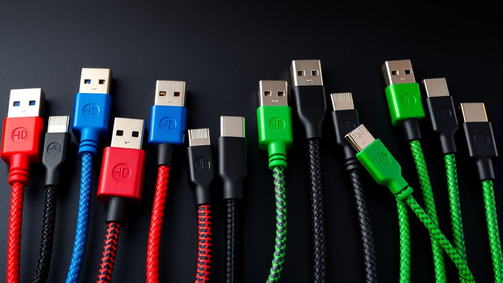 top usb c led mask cables