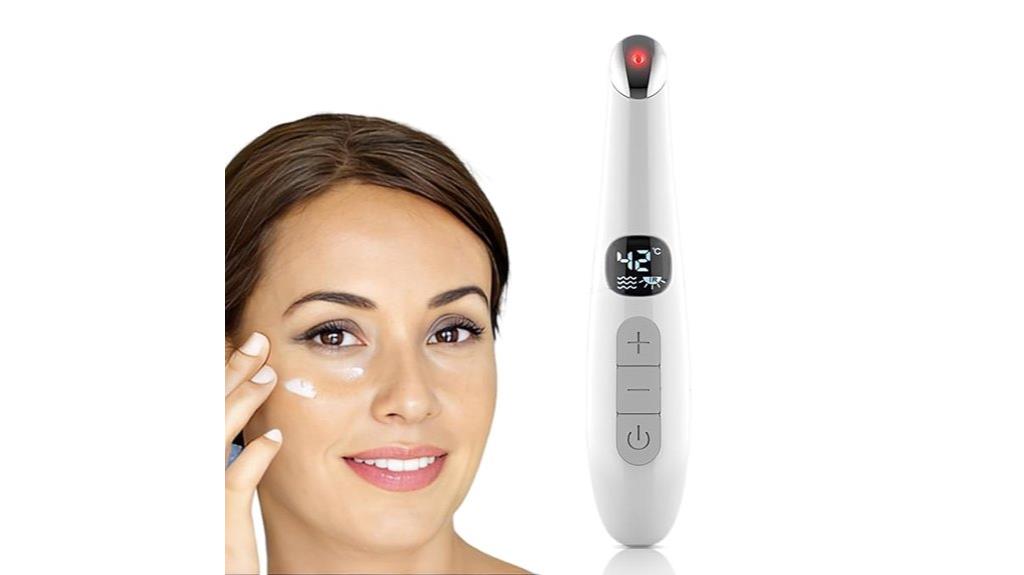 vibrating red light eye massager
