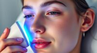 acne oil blue light therapy