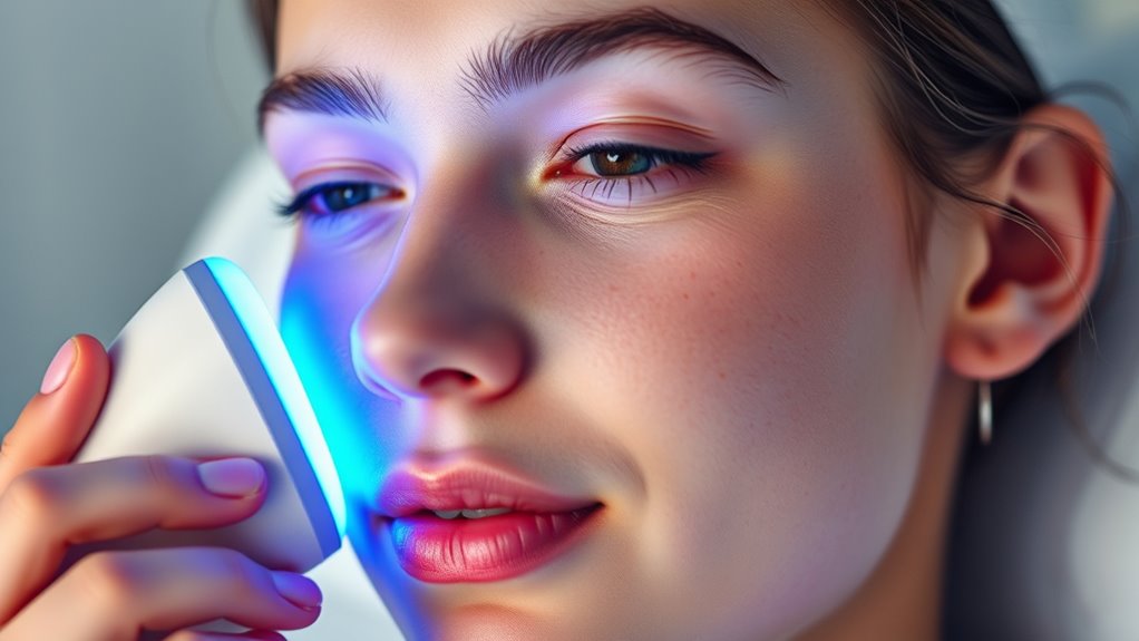acne oil blue light therapy