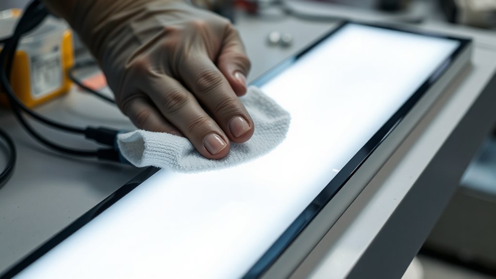 maintain leds through cleaning