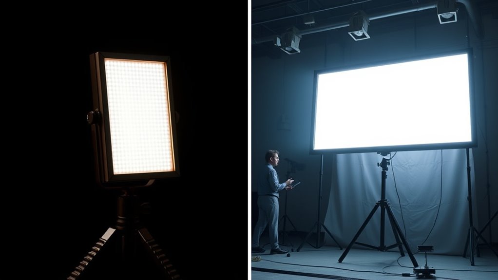 portable vs full size led panels
