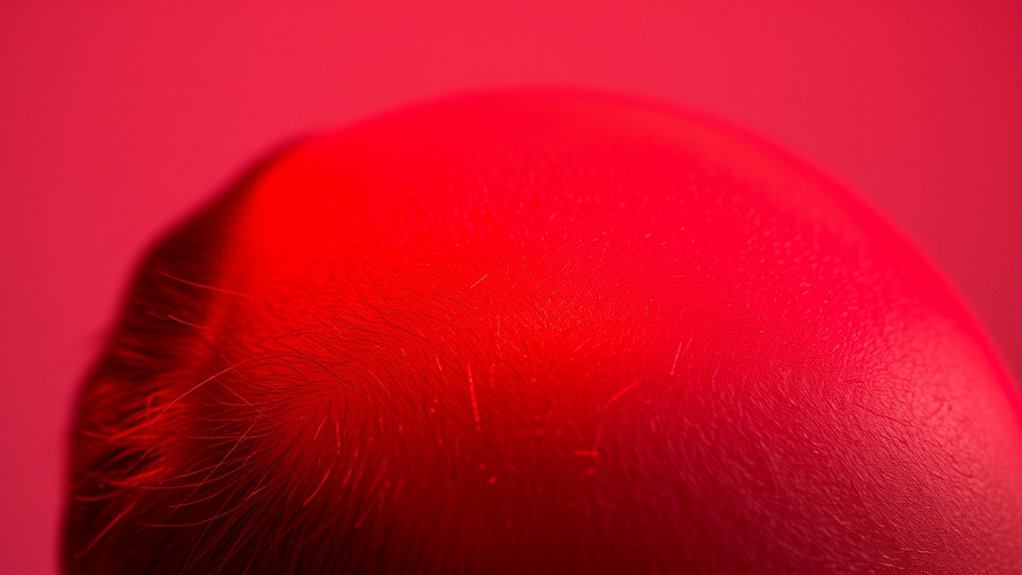 red light therapy promotes scalp healing