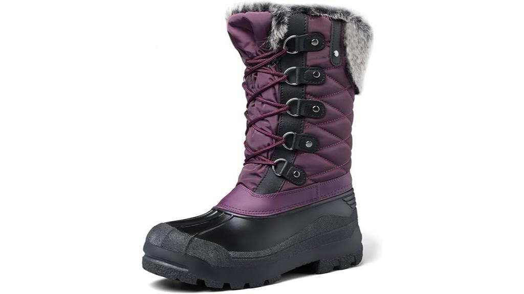 faux fur waterproof winter boots