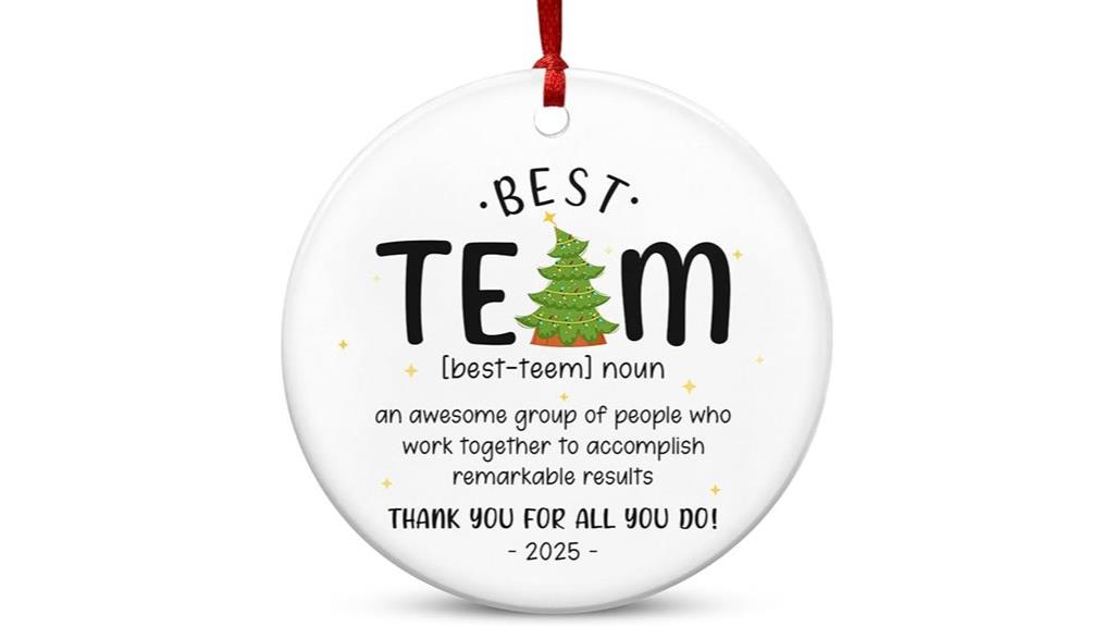 team christmas ornament set