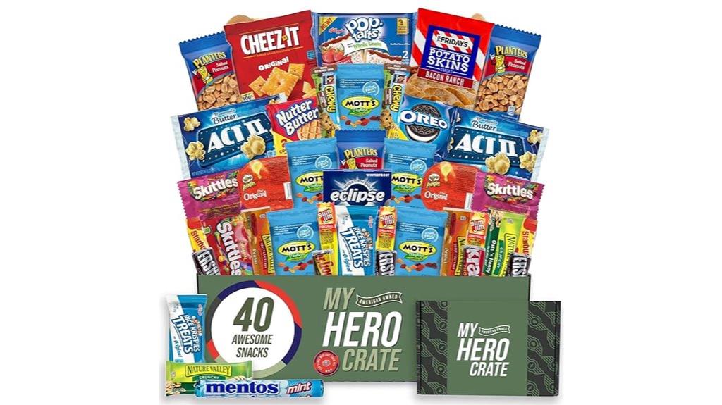 variety military snack pack