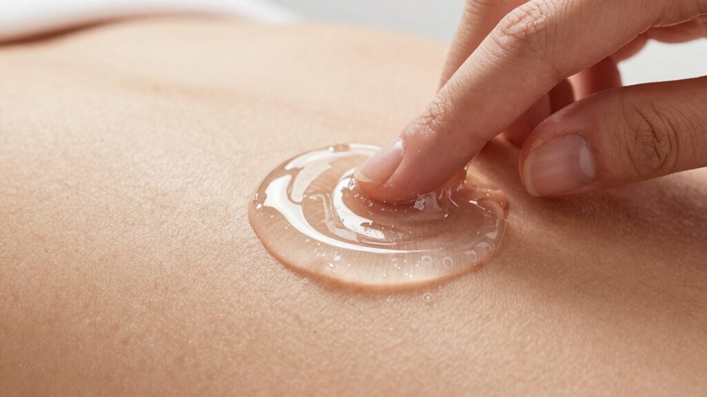 apply ample evenly warmed gel