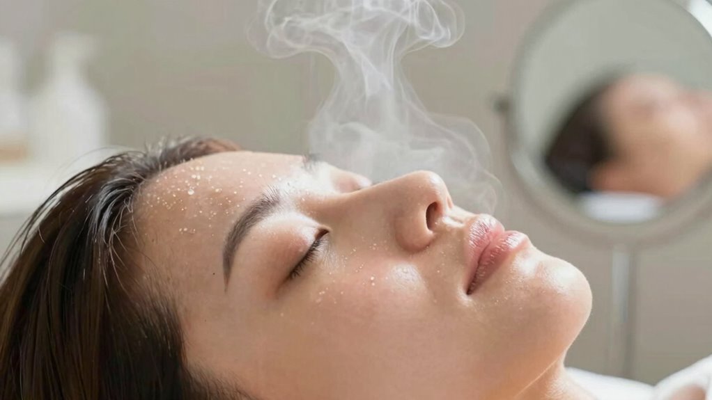 avoid steaming on irritated skin