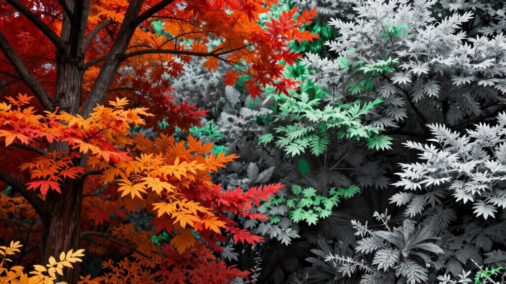 compare red and near infrared