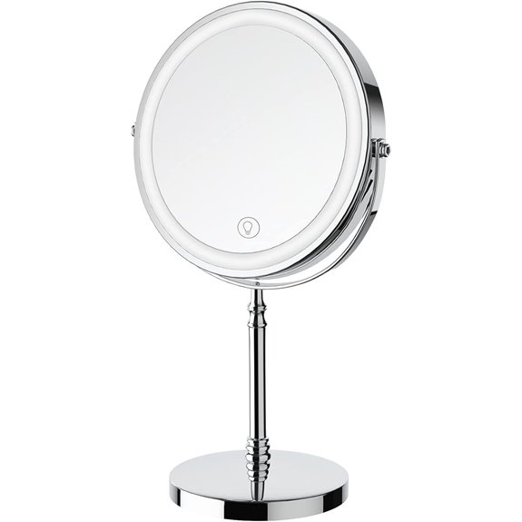 illuminated 10x magnification mirror