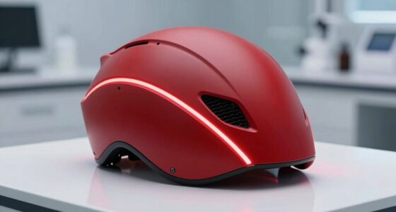 luxury red light hair helmets