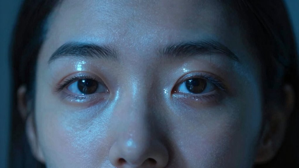 overly intense under eye leds