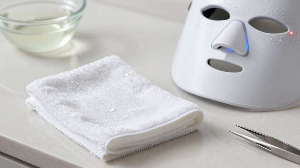 safe led mask cleaning