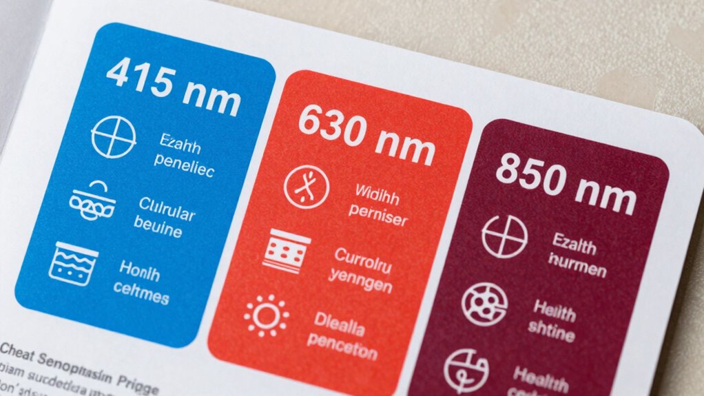 select wavelengths for health