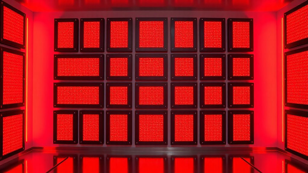 top high irradiance red light panels