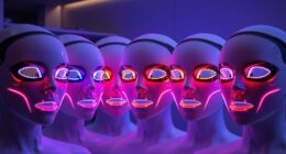 top led masks with eye protection