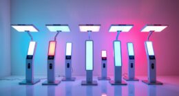 top led therapy stand machines
