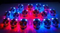 top red blue led masks