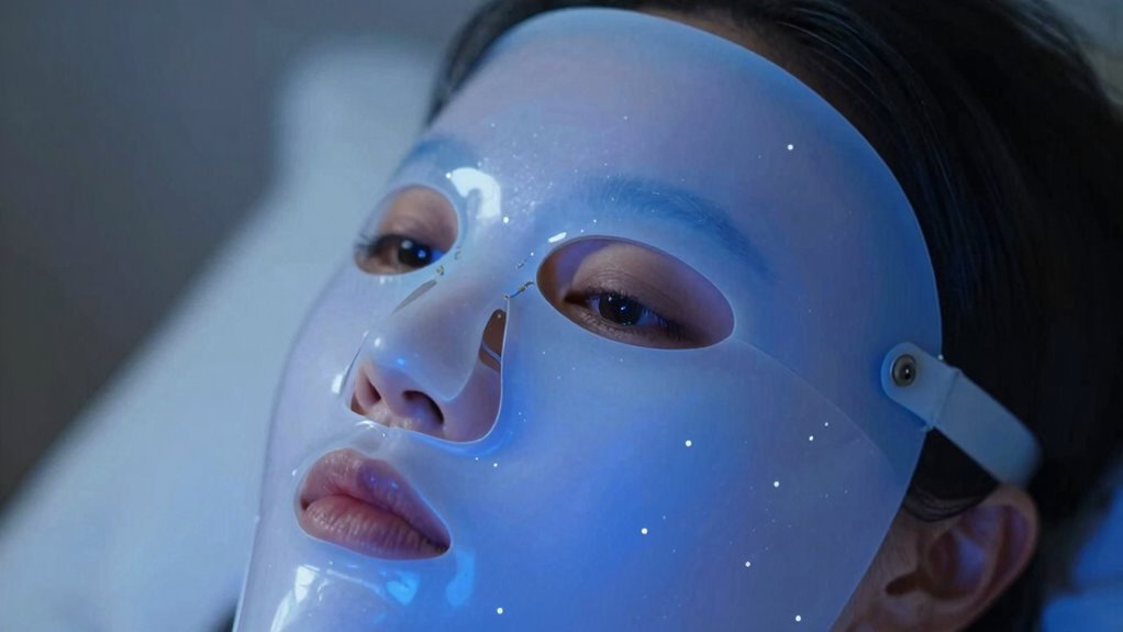 use blue light mask cautiously