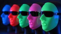 futuristic rgb face masks