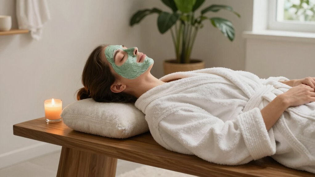relaxing face mask routine